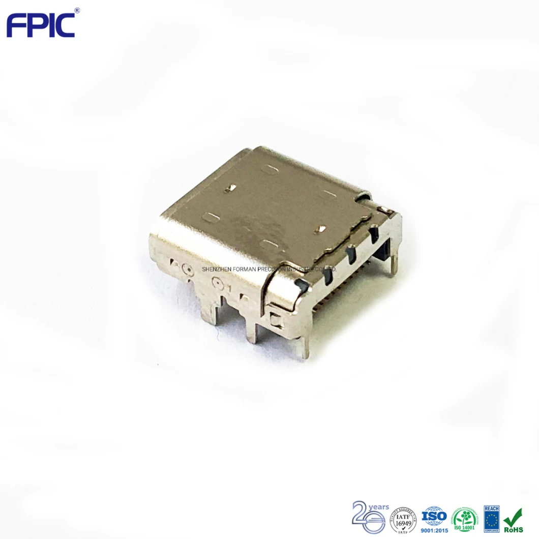Shenzhen New Design USB 3.1 C Socket Double Shielding Shell C Type Connectors