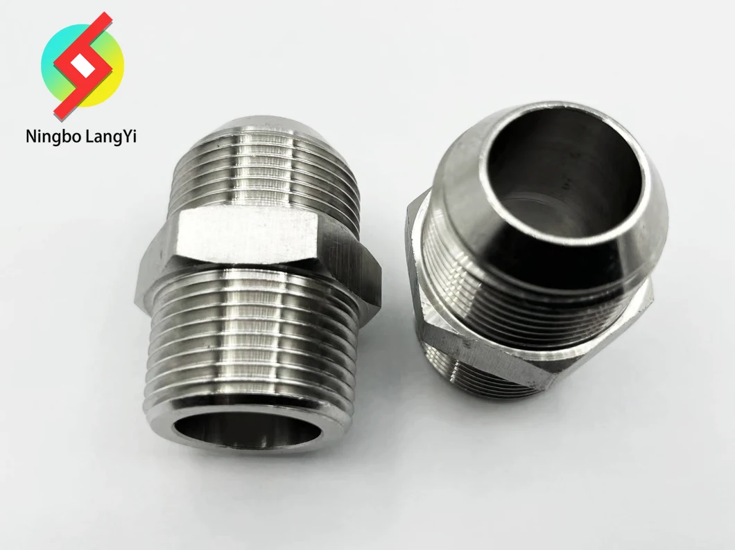 Stainless Steel Jic 37 Degree NPT Male Hydraulic Fittings Tube Adapter