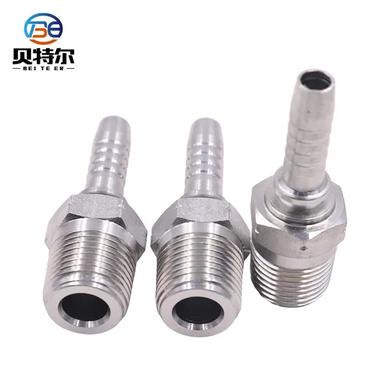 SAE 100 R1a Carbon Steel Straight BSPP Male Thread Ferrule Hydraulic Pipe Fitting
