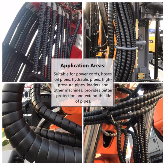 Forestry PP Hose Sleeve Cable Spring Spiral Wrap Guard